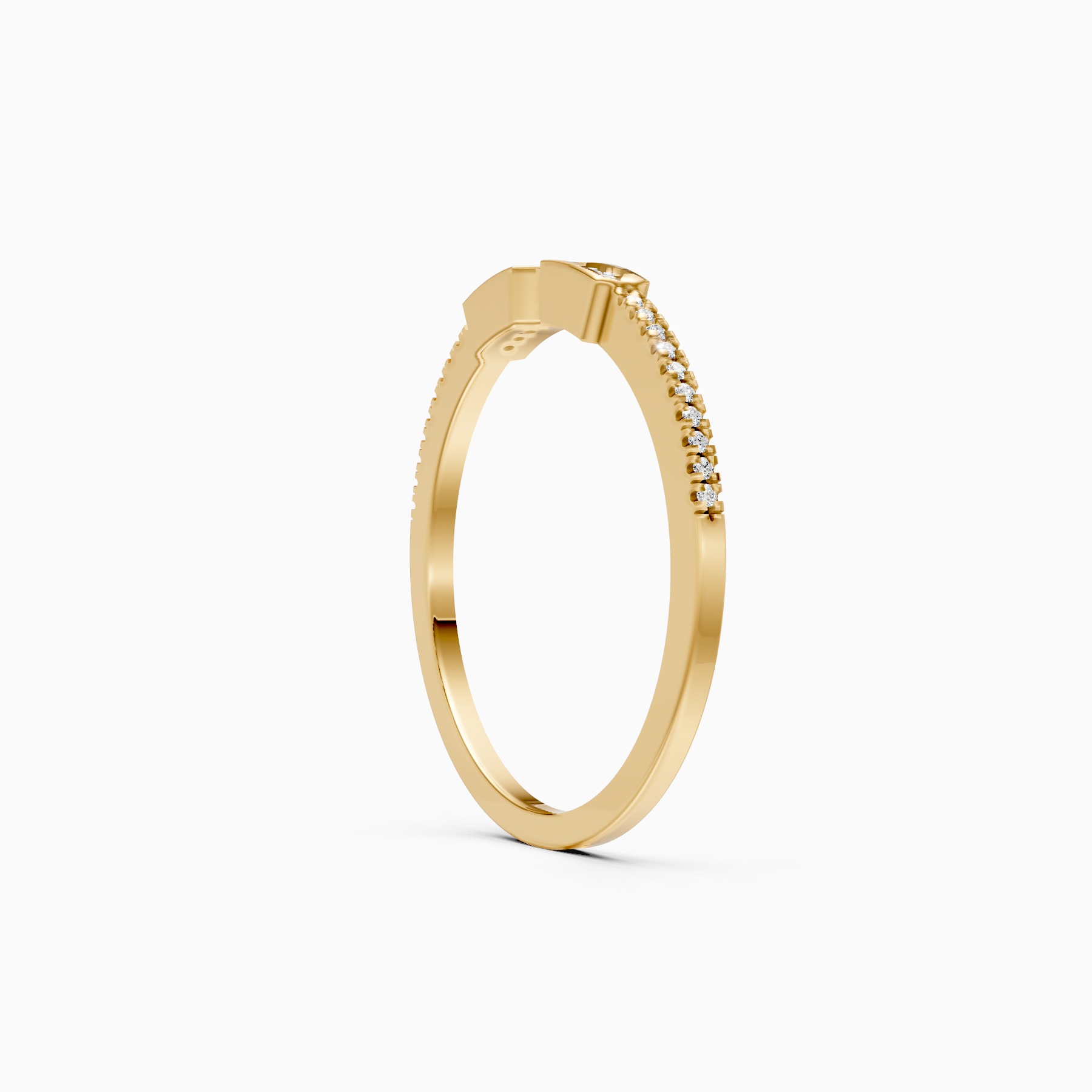 Minimalist Open-Top Lab Grown Diamond Ring